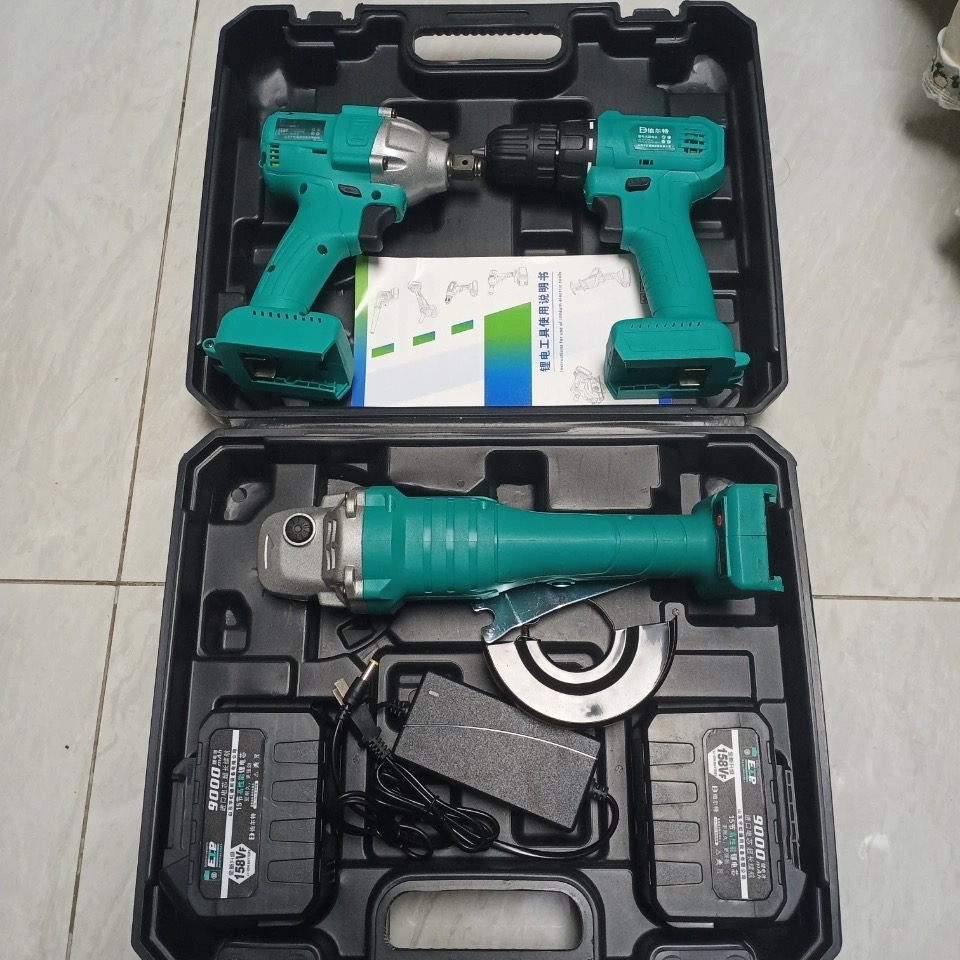 Section 15 Brushless Charging Angle Mill Electric Drill Wrench Three Sets Lithium Power Power Tools Industrial Grade Handheld