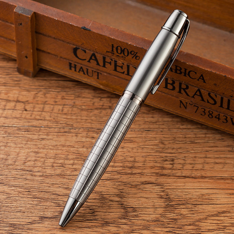 Men's heavy-handed high-end retro rotating metal ballpoint pen fashion business personality office signature pen customization