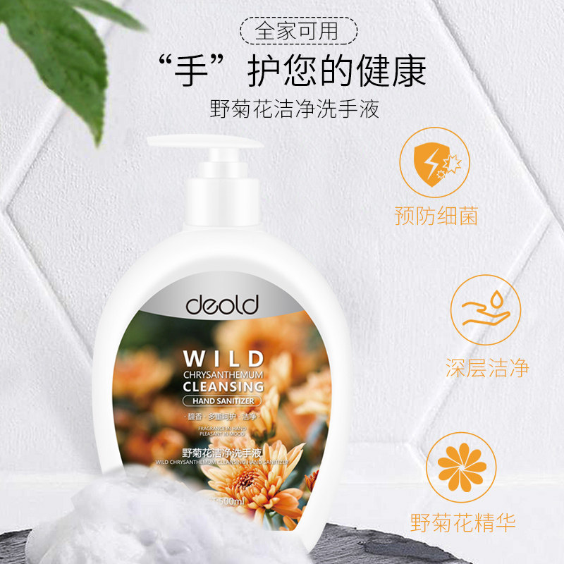 Wild Chrysanthemum Clean Hand Sanitizer 500ml Plant Essence Hand Sanitizer Clean And Refreshing
