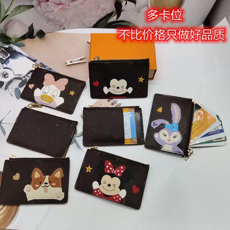 Corgi Card Holder, Driver's License Holder, Cute Cartoon Cross-Body Personalized Bear Storage Coin Purse, Couple Gift