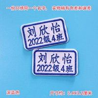 Имя + класс (темно -синий) 10 только вышитые имена