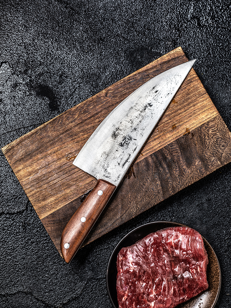 Qiao Zheng Forging boning knife Meat cutting knife Meat joint factory special meat cutter Slaughter hair blowing hair breaking knife Slicing knife