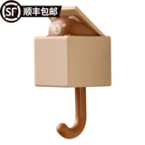 Donary Creative Cartoon Вытянутая прогрессивная кошачья крюк для девушки, милая сета, красная стена, подвесная крючок крючок