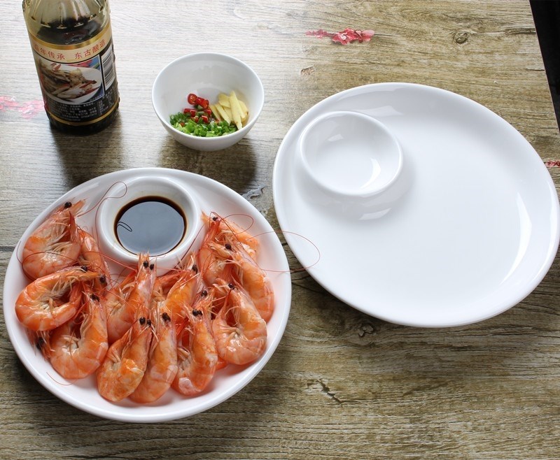 Water dumplings dribbling vinegar dish rounded rectangle home hotel creative ceramic rapeseed sushi plates with shrimp dish