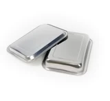 Высококачественная прямоугольная обеденная тарелка из нержавеющей стали, увеличенная толщина