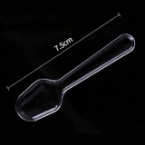 Одноразовая прозрачная пластиковая маленькая ложка для мороженого