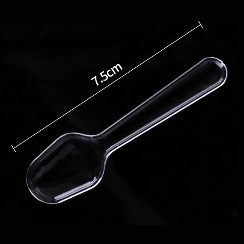 Одноразовая прозрачная пластиковая маленькая ложка для мороженого