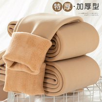 700 gr Thickened Underpants Woman Autumn winter plus suede ultra-thick meat color Even pants Sox foot Told Tohoku Warm Pants
