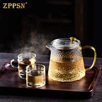 ZPPSN Japanese hammered glass teapot thickened small flower tea tea maker Household large-capacity health tea kettle