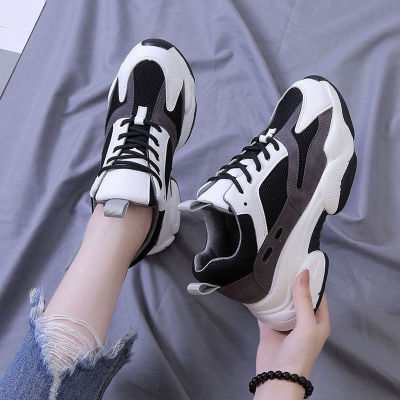 秋季新款厚底百搭网红休闲运动鞋熊猫鞋