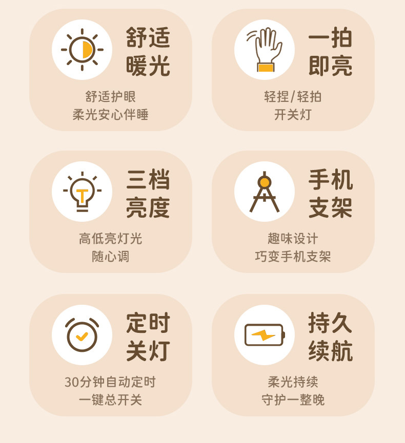 FaSoLa Life 夜燈 1個 可定時充電款 情人節日過新年生日禮物 治癒解壓可愛鴨鴨手機支架 多功能床頭桌面雛菊花鴨子小拍拍燈