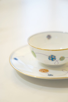 (SOLD)) Sold out do not bid. Japan Noritake gold painted painted Fukumaru cup and saucer