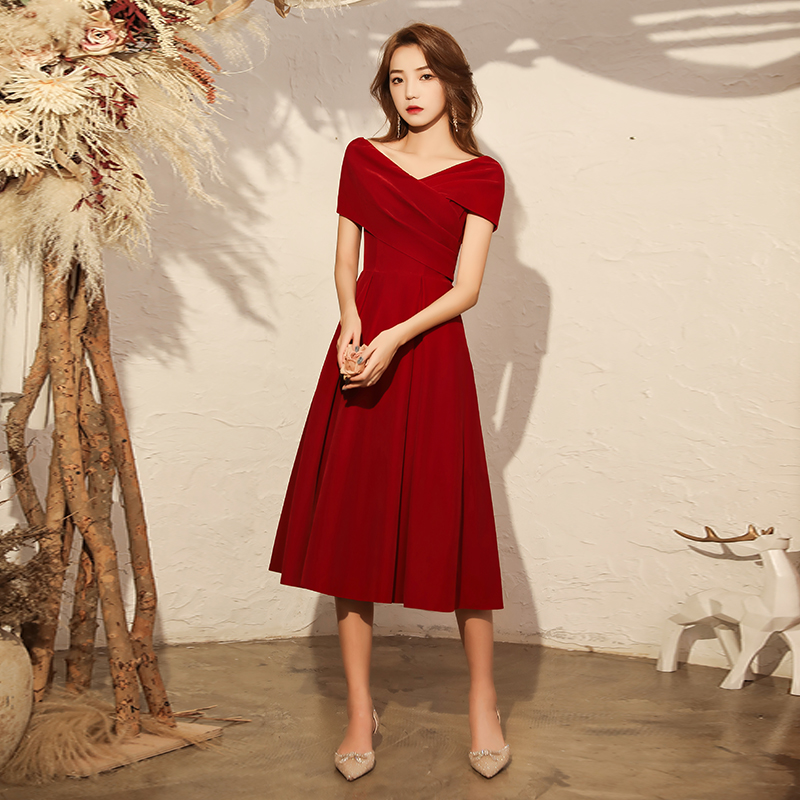  S+Gxwp126 wine red medium long model  