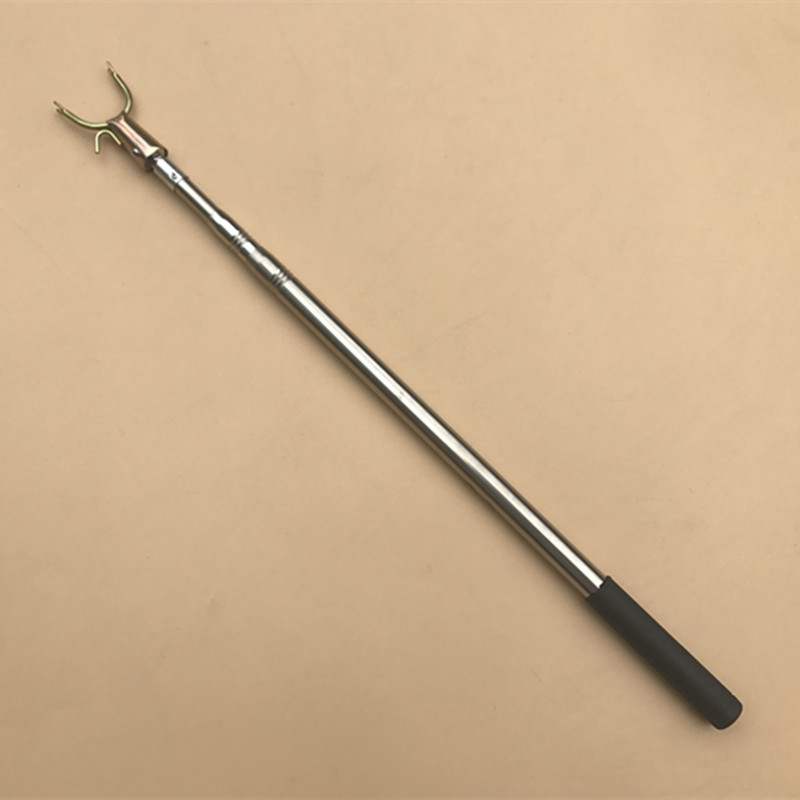 Galvanized with barb coat fork 3 m 5m7 mi 9m stainless steel telescopic embossed rod thickened fishing net rod pick crochet hook