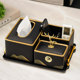 New Chinese style napkin box creative light luxury high-end living room coffee table ornaments ceramic storage paper box tray set