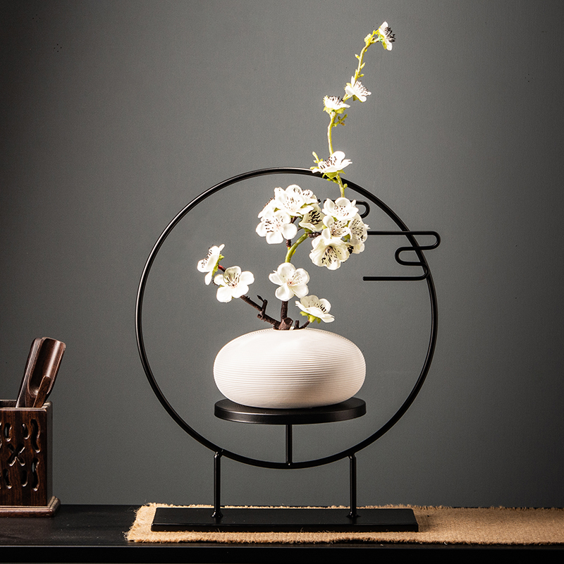 New Chinese Living Room Seasoft Decoration Cabinet Creative Modern Office Book Area Desktop Iron Art