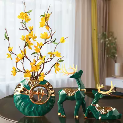 Office desktop decoration Indoor dried flower decoration creative simple modern living room Bogu rack decoration Home accessories