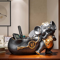 Door shoe cabinet decoration Creative storage mouse entrance door key decoration Housewarming new home gift