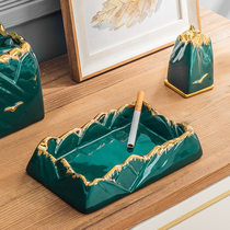 Chinese household living room coffee table creative personality retro trend ceramic ashtray large office atmosphere simple