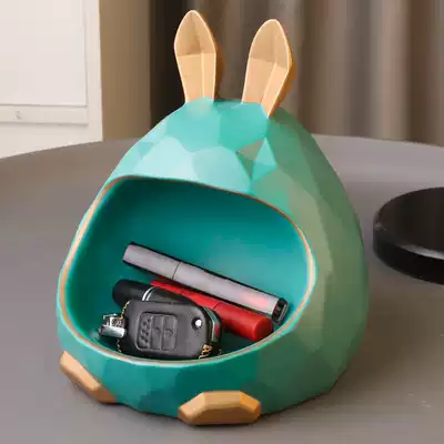 Household shoe cabinet door, living room entrance, key, coin storage, rabbit decoration, creative decoration, room decoration