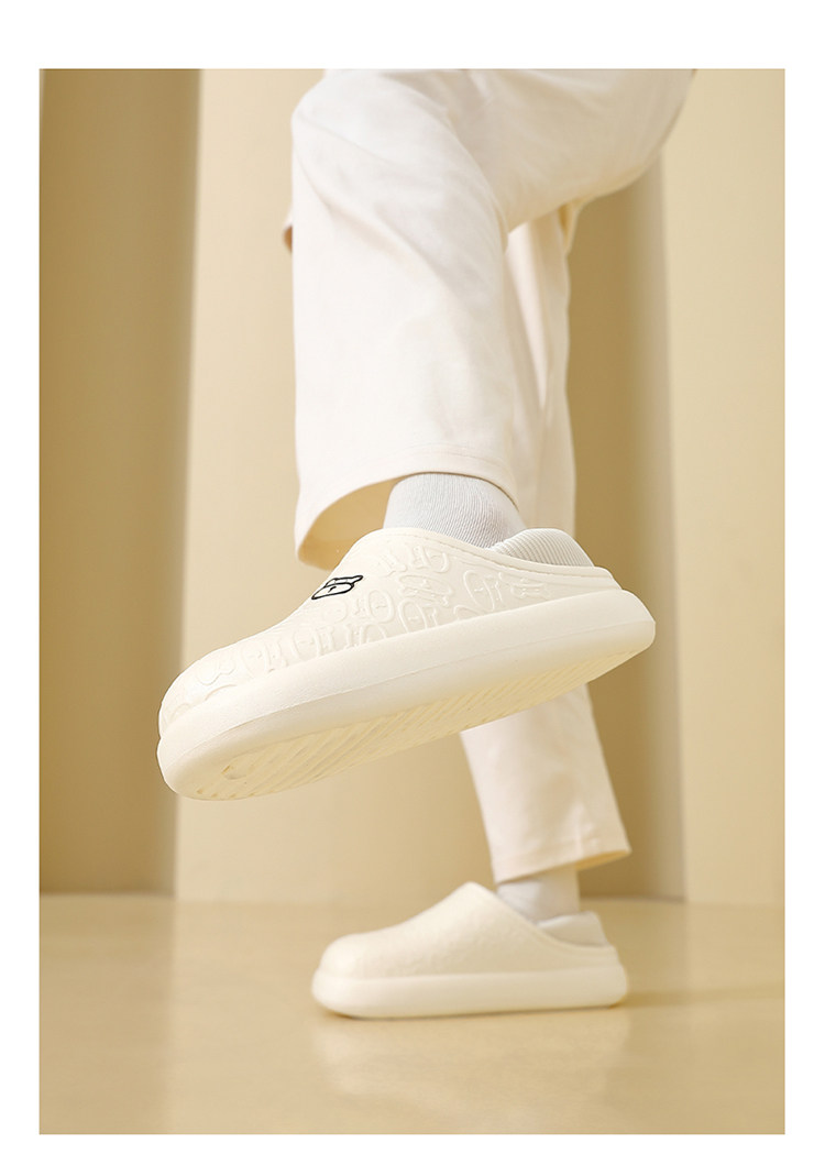 Отдых тапочки 男棉拖鞋冬季2025新款室内家用防水防滑袋后跟外穿羊毛衬里保暖棉鞋 Gan Shu