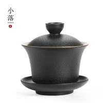 Small fall Zen Serve three only cover Bowl Ceramic single Gongfu Tea Bowl Tea Bowl Tea Cup Home Office Puer tea maker
