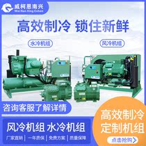 Cold storage full set of equipment Custom Bitzer compressor Air and cold water cooling unit Efficient refrigeration unit All-in-one machine