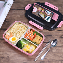 304 stainless steel insulated lunch box portable separation students office workers 1 person food bento box dinner plate lunch box set
