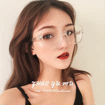 In the wind Han edition tide glasses black frame with degree of dimensional artificial face and thin myopia glasses frame female net red
