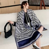 Демисезонный двусторонний зимний универсальный шарф с буквами из искусственного меха, удерживающая тепло накидка, европейский стиль, буква D, увеличенная толщина