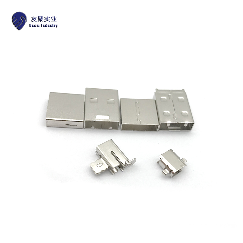 Manufacturer customized USB connector female head square port MICRO connector socket connector A type B type patch straight plug