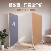 Magnetic felt board magnetic cork board photo wall writing message board calligraphy background wall decoration floor-standing removable