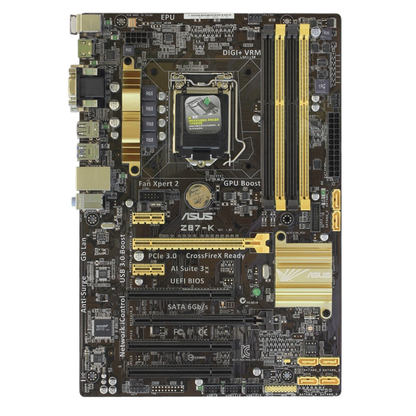 Asus/Msi Z97 H97 Large Four-Slot Lga1150 Desktop Motherboard with One-Year Replacement Warranty