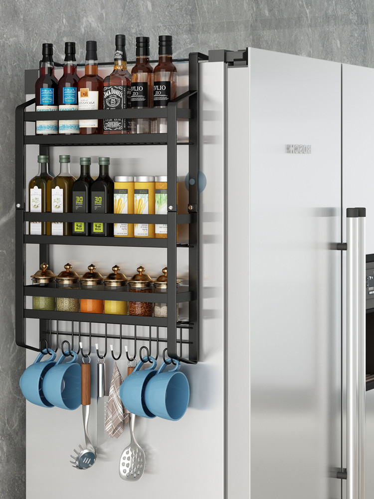 Refrigerator shelf Shelf next to the kitchen Side storage side surface multi-functional household wall-mounted side pylons