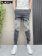 Summer ບາງ trendy Korean style slim-fit gradient high street Internet celebrity ins small-leg pants fashionable men's youth casual pants