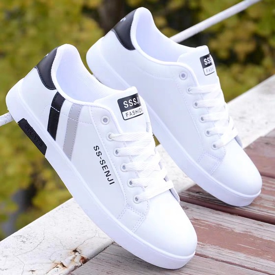 2024 spring new non-slip white shoes for men, trendy and versatile sneakers for men, Korean style sports and leisure shoes for men
