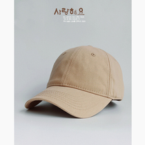 Cap Female ins tide brand Japanese soft top solid color hat Male tide wild fashion baseball cap Sun visor