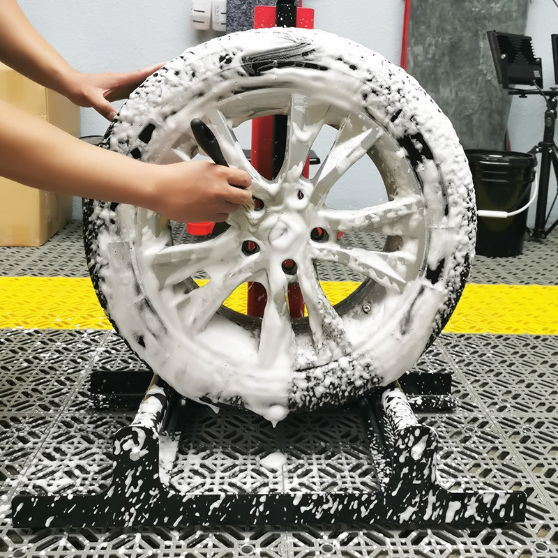 NVIXS Chiyi car tire hub cleaning and placement rack rotating exhibition car wash beauty repair tire repair tool