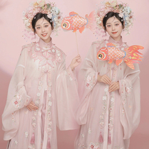 Photo studio new style Quanzhou Xunpu female hairpin costume pink Hanfu horse face skirt national style sweet pregnant mother photo costume