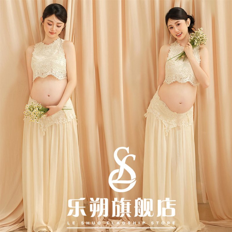 Photo Studio's New French Romantic Style Maternity Photography Clothing, Fresh Lace Set for Pregnant Moms Photo Studio's New French Romantic Style Maternity Photography Clothing, Fresh Lace Set for Pregnant Moms