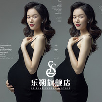 New Pregnant Woman Photo Costumes Photogramme Photography A Sexy Black Knit Open Fork Lift With Dress Pregnant Woman