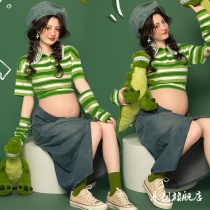 Photo Studio Year of the Dragon Summer New Maternity Photo Clothing Small Fresh and Cute Little Dinosaur Suit Pregnant Mother Photo Clothing