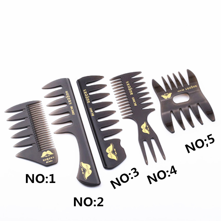 Oil head comb professional hair care comb texture comb men's retro back hair salon big tooth artifact styling ribs comb