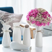 Minimalist modern inserted dry flower vase ceramic pendulum piece living room Nordic ins adornment water pewter special price clearance