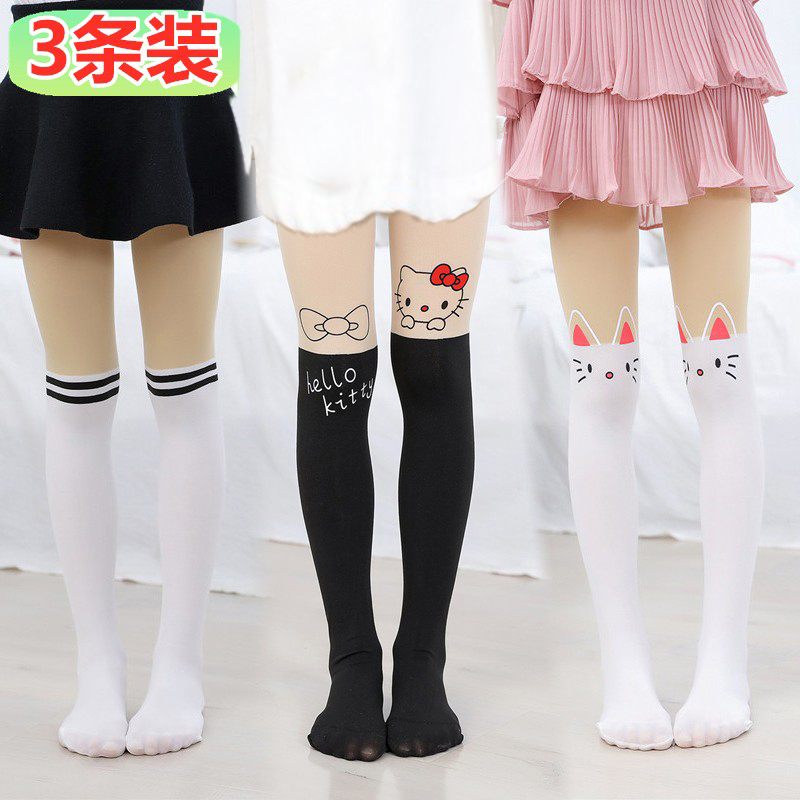 Girls' inner pantyhose spring and summer thin section children's pantyhose little girls wear pantyhose outside 3 6 8-14 years old