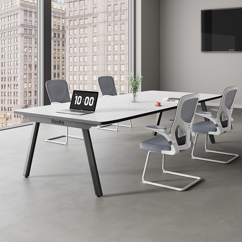 Conference table long table rectangular office table and chairs combined simple and modern easy bench small negotiation table-Taobao