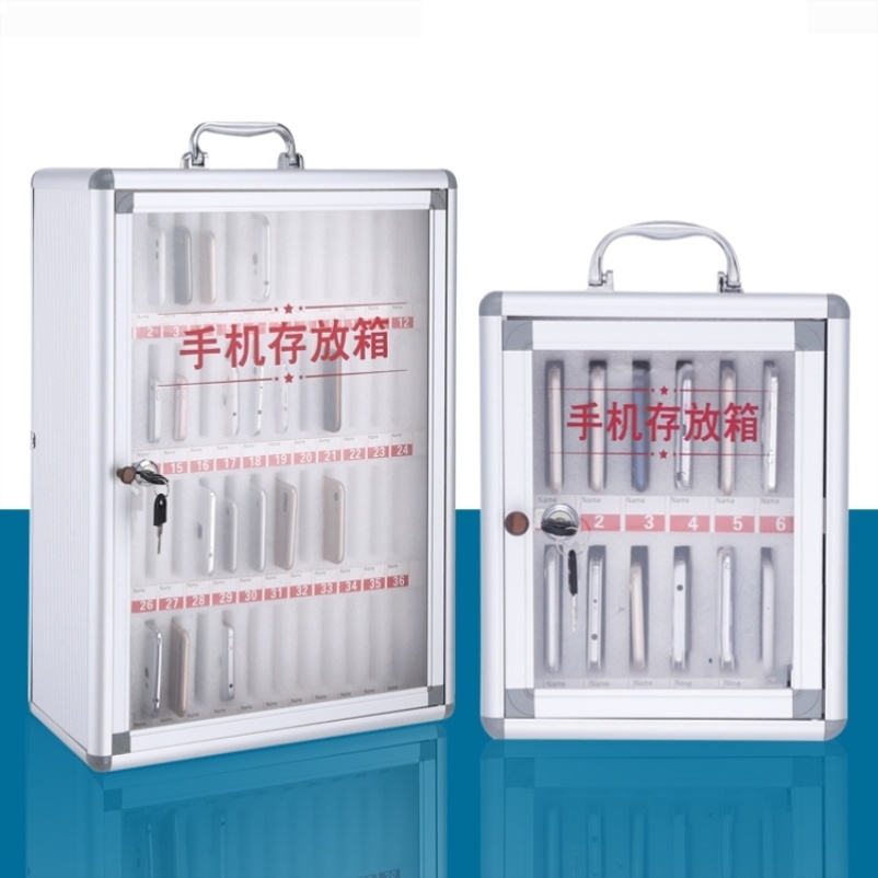 Mobile phone storage box safe deposit box supermarket vertical display safe mobile phone cabinet tablet mobile phone safe box with lock