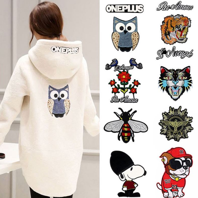 Clothes decorated pants and clothesClothing logo sofa paste and supplement green cotton ironing