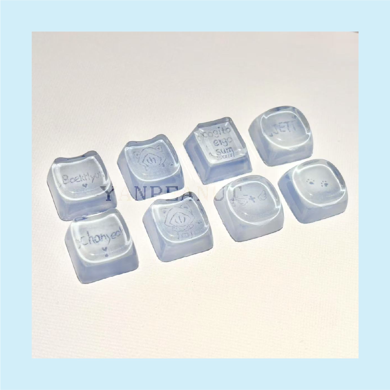 【Snow Series】Original Cute Translucent Keycaps Customized Keycaps for Mechanical Keyboard {Yanpeanut}