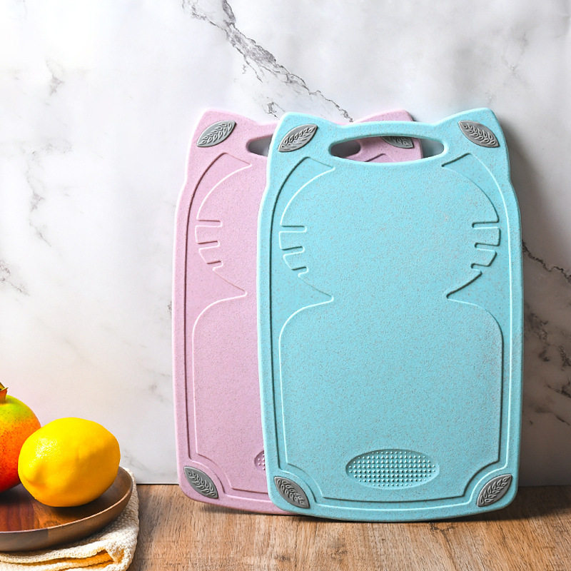 Wheat Straw Cutting Board Kitchen Home Knife Board Antibacterial mildew proof case plate panel Dormitory Cut Fruit Chopping Vegetable Plate